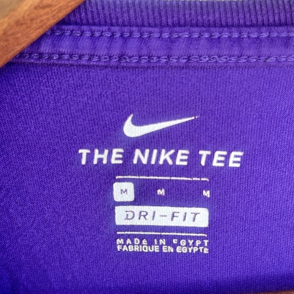 NIKE Dri-Fit “Just Do It” Retro Vintage Graphic Purple Short Sleeve Tee Mens Med - Picture 4 of 6